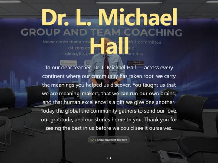 Moment Letters tribute slideshow — group coaching